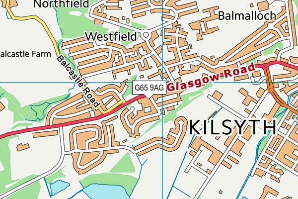 G65 9AG map - OS VectorMap District (Ordnance Survey)