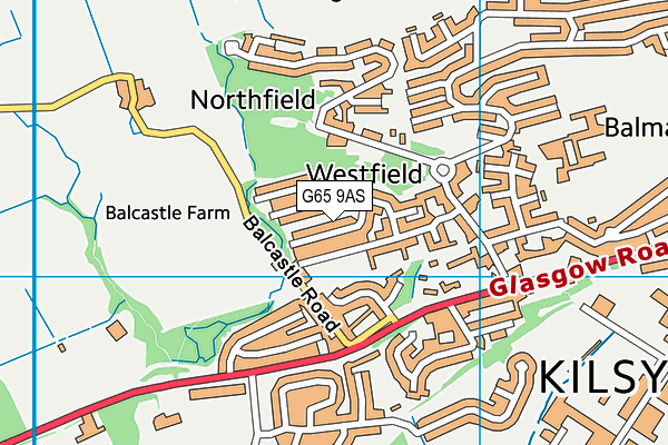 G65 9AS map - OS VectorMap District (Ordnance Survey)