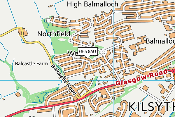 G65 9AU map - OS VectorMap District (Ordnance Survey)