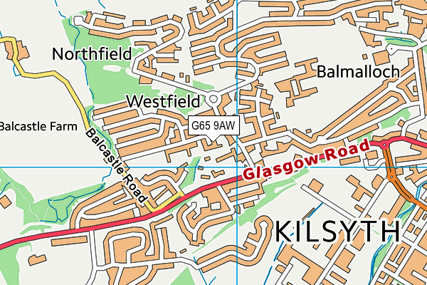 G65 9AW map - OS VectorMap District (Ordnance Survey)