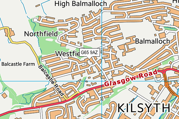 G65 9AZ map - OS VectorMap District (Ordnance Survey)