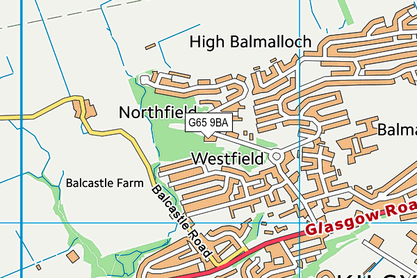 G65 9BA map - OS VectorMap District (Ordnance Survey)