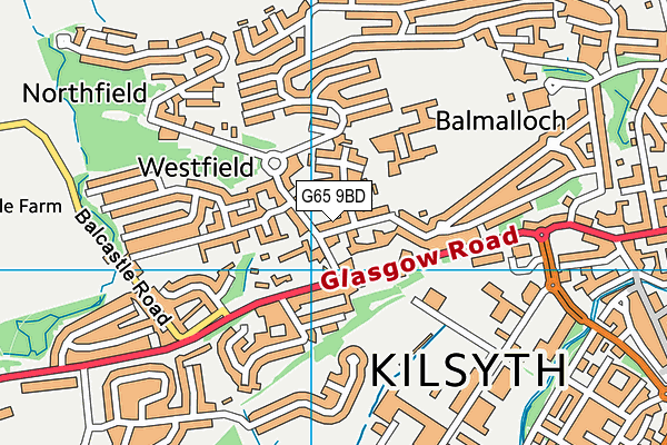 G65 9BD map - OS VectorMap District (Ordnance Survey)