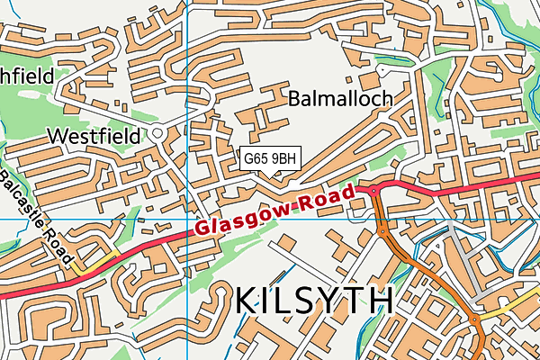 G65 9BH map - OS VectorMap District (Ordnance Survey)