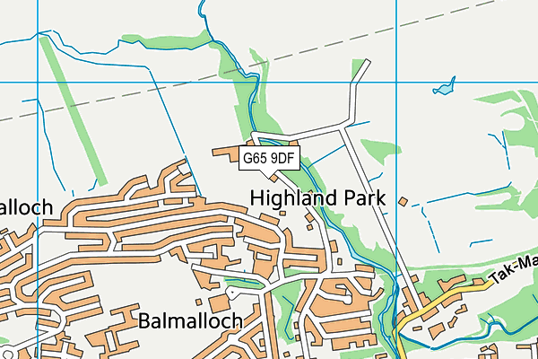 G65 9DF map - OS VectorMap District (Ordnance Survey)