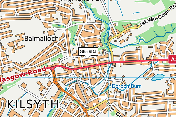 G65 9DJ map - OS VectorMap District (Ordnance Survey)