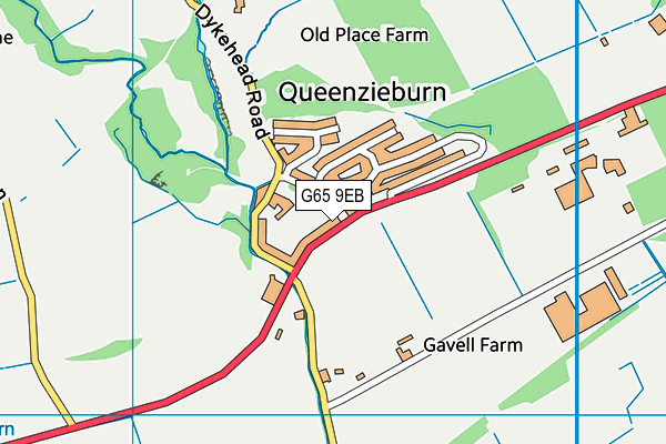 G65 9EB map - OS VectorMap District (Ordnance Survey)