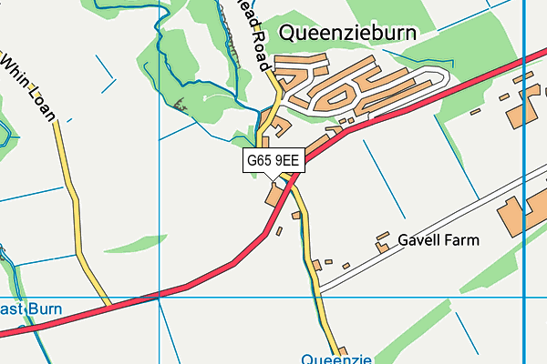 G65 9EE map - OS VectorMap District (Ordnance Survey)