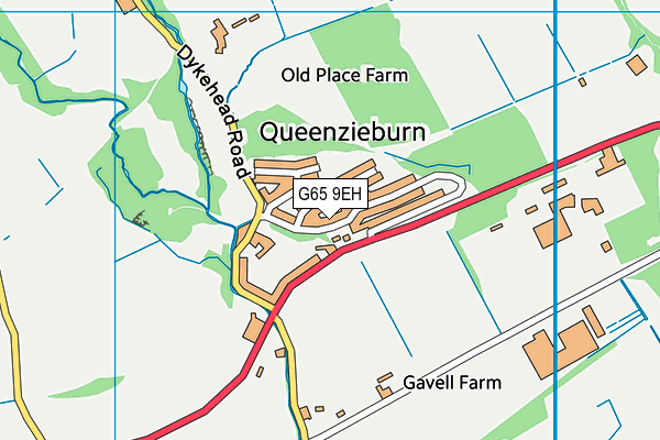 G65 9EH map - OS VectorMap District (Ordnance Survey)