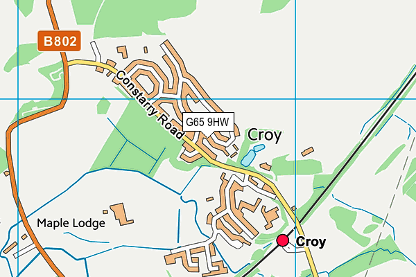 G65 9HW map - OS VectorMap District (Ordnance Survey)