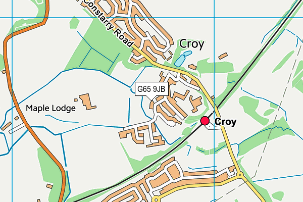 G65 9JB map - OS VectorMap District (Ordnance Survey)