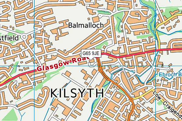 G65 9JE map - OS VectorMap District (Ordnance Survey)