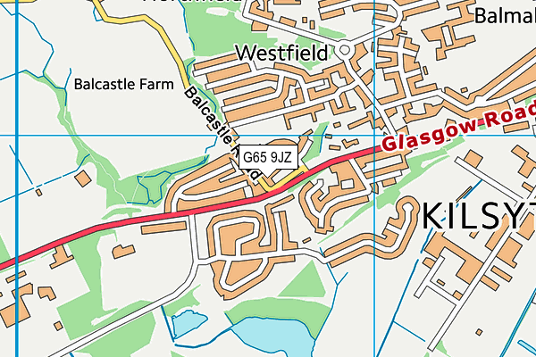 G65 9JZ map - OS VectorMap District (Ordnance Survey)