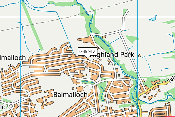 G65 9LZ map - OS VectorMap District (Ordnance Survey)