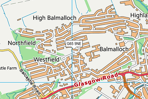 G65 9NE map - OS VectorMap District (Ordnance Survey)