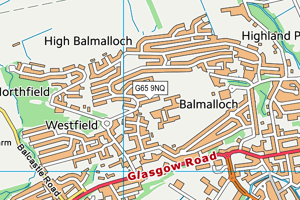 G65 9NQ map - OS VectorMap District (Ordnance Survey)