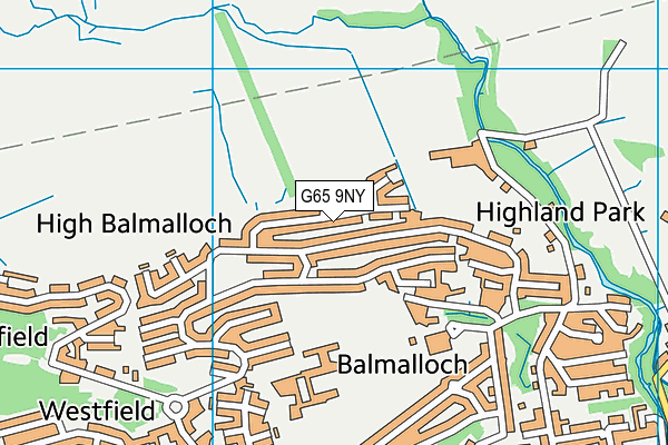 G65 9NY map - OS VectorMap District (Ordnance Survey)