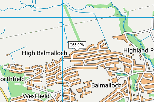 G65 9PA map - OS VectorMap District (Ordnance Survey)