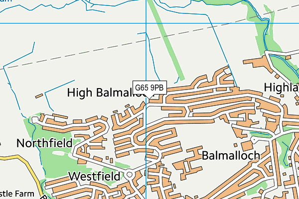 G65 9PB map - OS VectorMap District (Ordnance Survey)