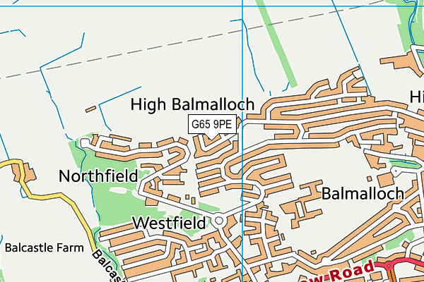 G65 9PE map - OS VectorMap District (Ordnance Survey)