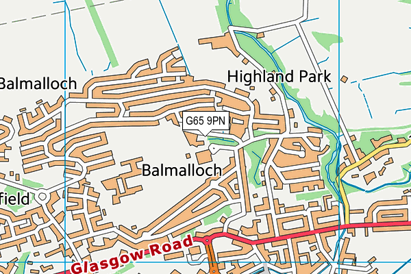 G65 9PN map - OS VectorMap District (Ordnance Survey)