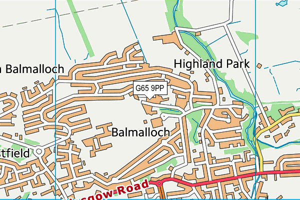 G65 9PP map - OS VectorMap District (Ordnance Survey)