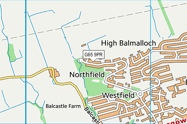 G65 9PR map - OS VectorMap District (Ordnance Survey)