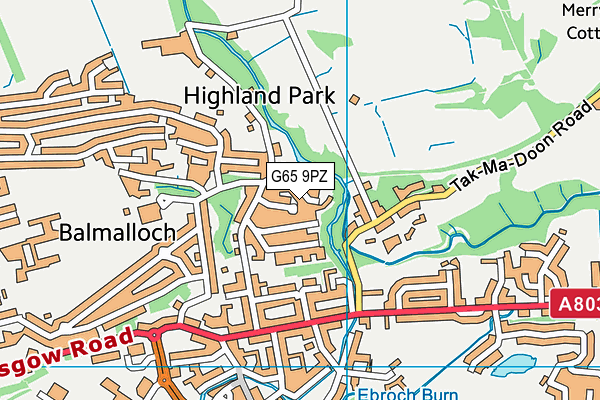 G65 9PZ map - OS VectorMap District (Ordnance Survey)