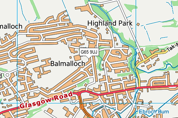 G65 9UJ map - OS VectorMap District (Ordnance Survey)