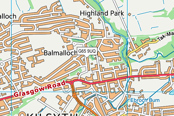 G65 9UQ map - OS VectorMap District (Ordnance Survey)