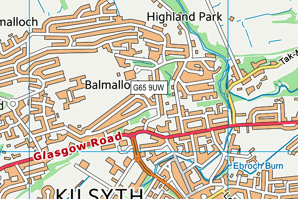 G65 9UW map - OS VectorMap District (Ordnance Survey)