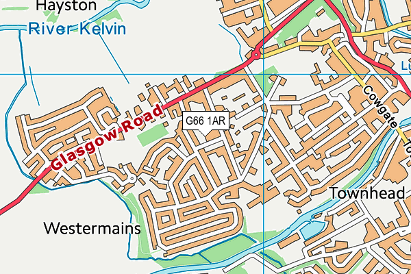 G66 1AR map - OS VectorMap District (Ordnance Survey)