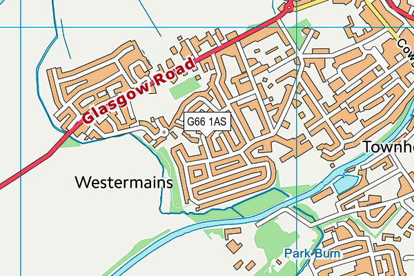 G66 1AS map - OS VectorMap District (Ordnance Survey)