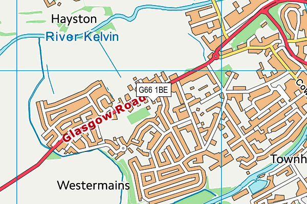 G66 1BE map - OS VectorMap District (Ordnance Survey)