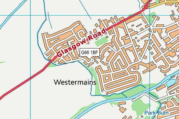 G66 1BF map - OS VectorMap District (Ordnance Survey)