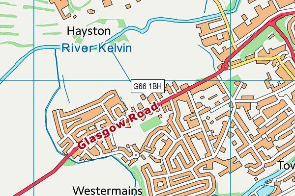 G66 1BH map - OS VectorMap District (Ordnance Survey)