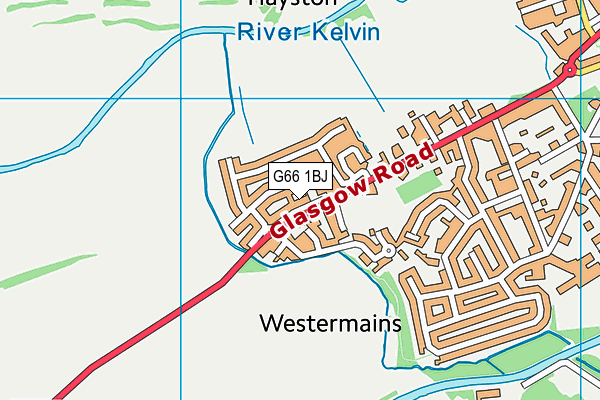 G66 1BJ map - OS VectorMap District (Ordnance Survey)