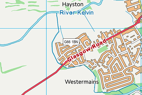 G66 1BN map - OS VectorMap District (Ordnance Survey)