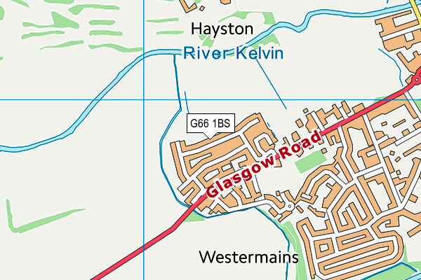 G66 1BS map - OS VectorMap District (Ordnance Survey)