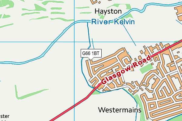 G66 1BT map - OS VectorMap District (Ordnance Survey)