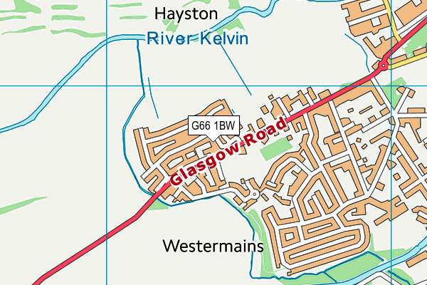 G66 1BW map - OS VectorMap District (Ordnance Survey)