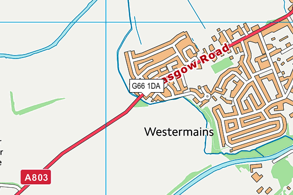 G66 1DA map - OS VectorMap District (Ordnance Survey)