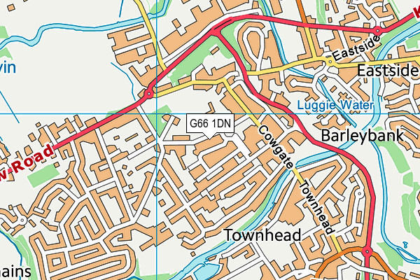 G66 1DN map - OS VectorMap District (Ordnance Survey)