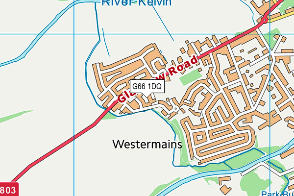 G66 1DQ map - OS VectorMap District (Ordnance Survey)