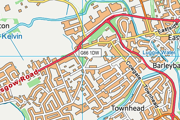 G66 1DW map - OS VectorMap District (Ordnance Survey)