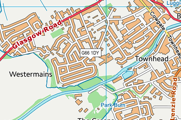 G66 1DY map - OS VectorMap District (Ordnance Survey)