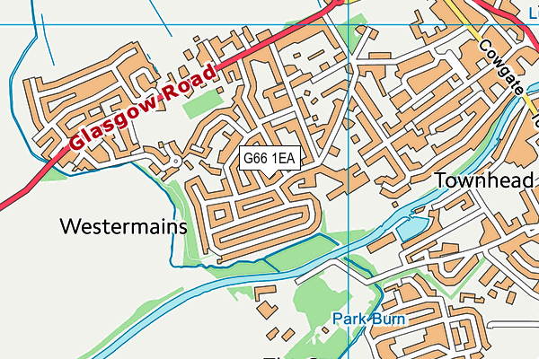 G66 1EA map - OS VectorMap District (Ordnance Survey)