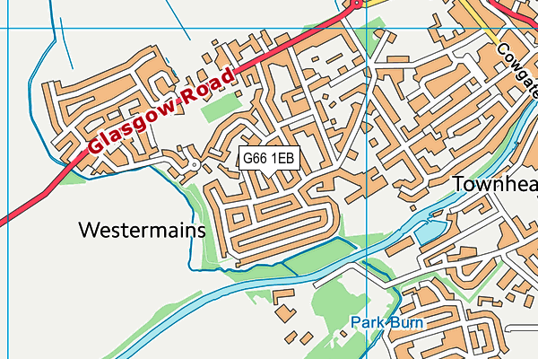 G66 1EB map - OS VectorMap District (Ordnance Survey)