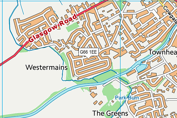 G66 1EE map - OS VectorMap District (Ordnance Survey)