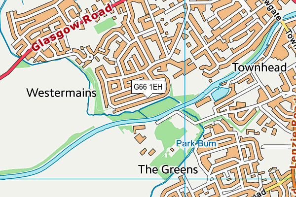 G66 1EH map - OS VectorMap District (Ordnance Survey)